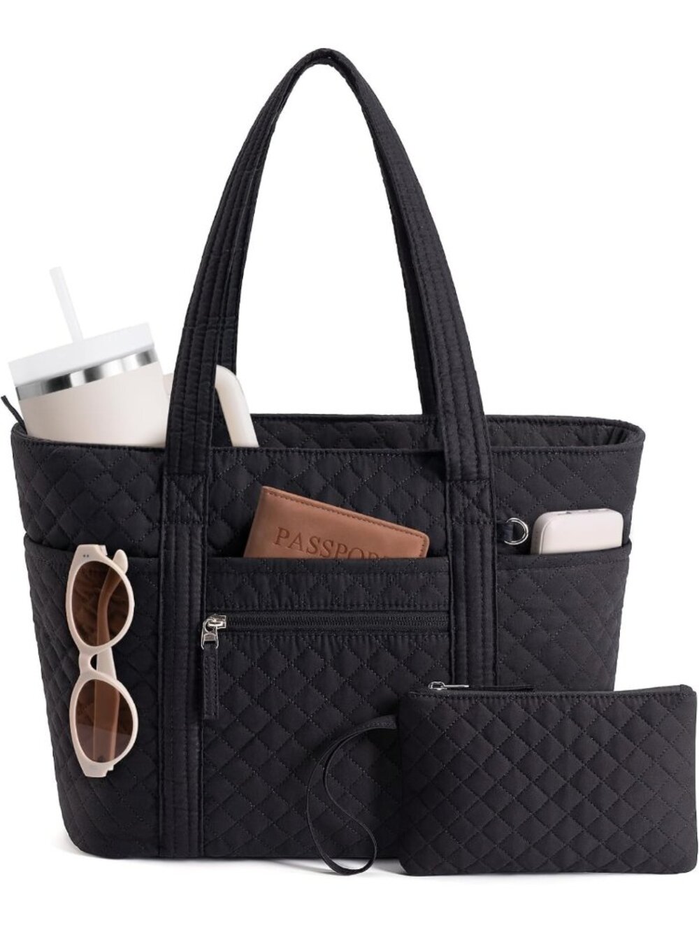 Stylish Quilted Tote Bag for Women | Puffer Cotton Work Bag for Teachers